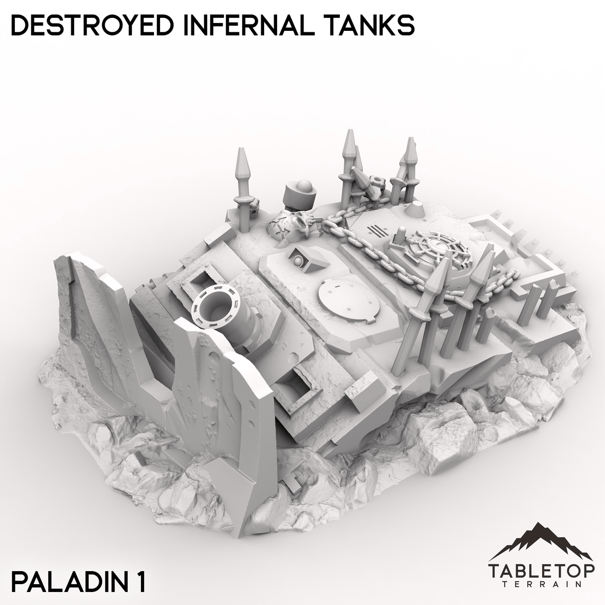 Tabletop Terrain Vehicle Destroyed Infernal Tanks