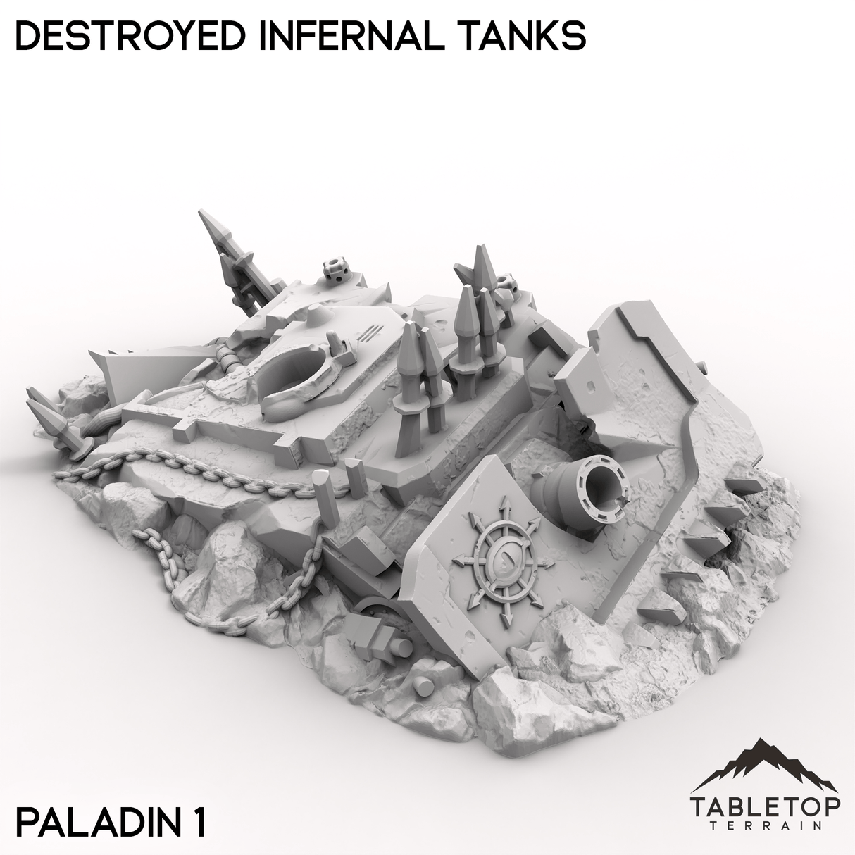 Tabletop Terrain Vehicle Destroyed Infernal Tanks