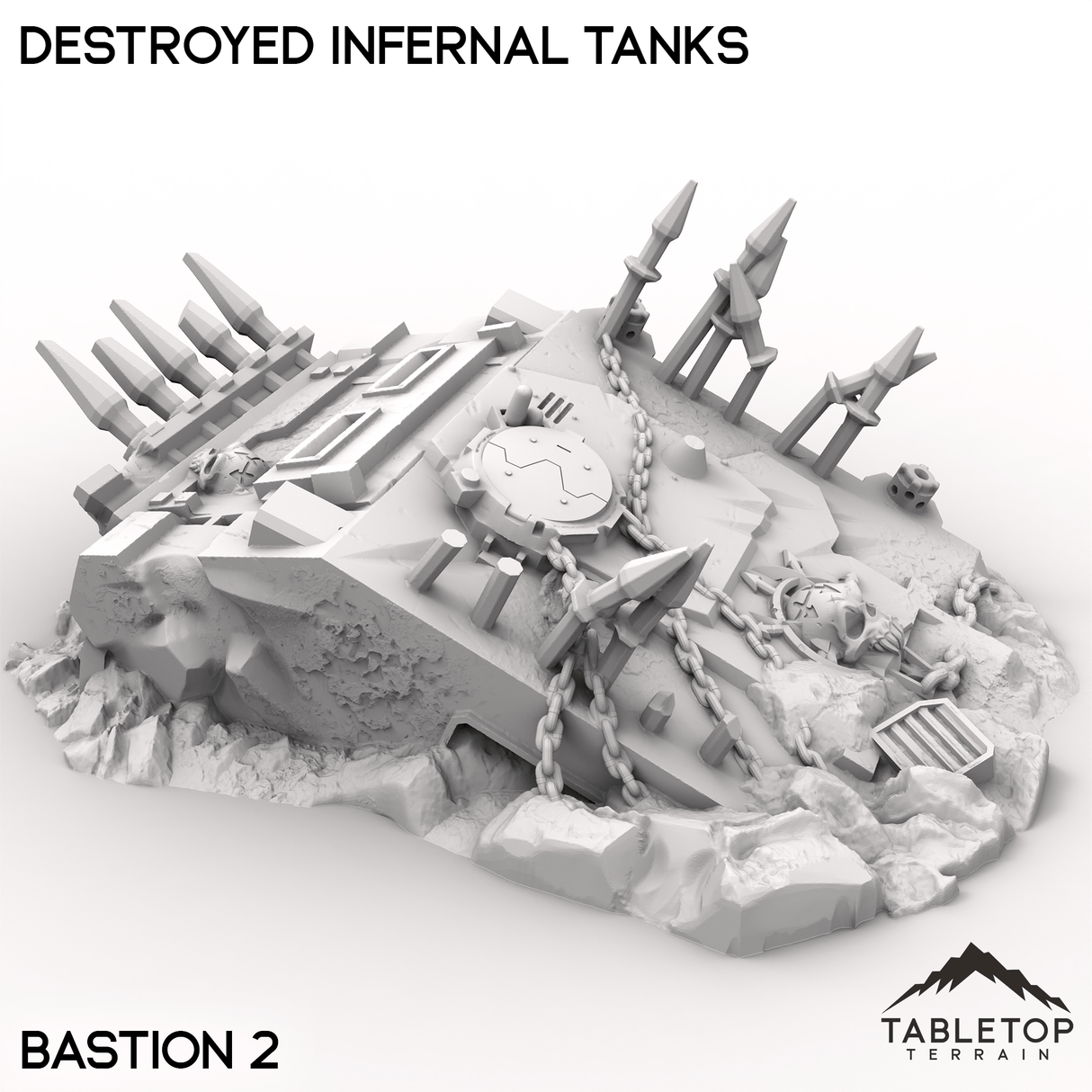 Tabletop Terrain Vehicle Destroyed Infernal Tanks