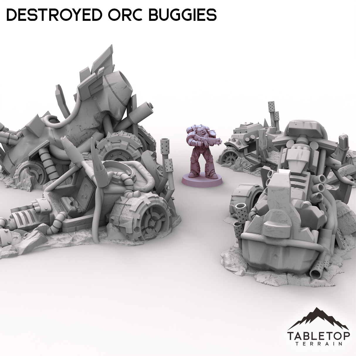 Tabletop Terrain Vehicle Destroyed Orc Buggies