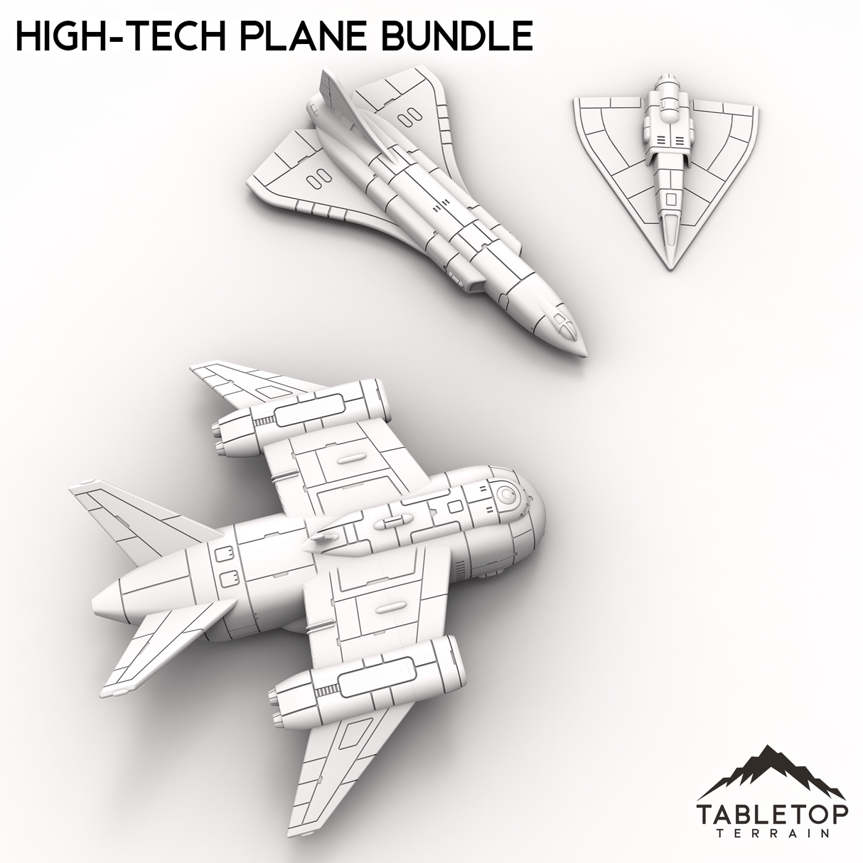 Tabletop Terrain Vehicle High-Tech Plane Bundle