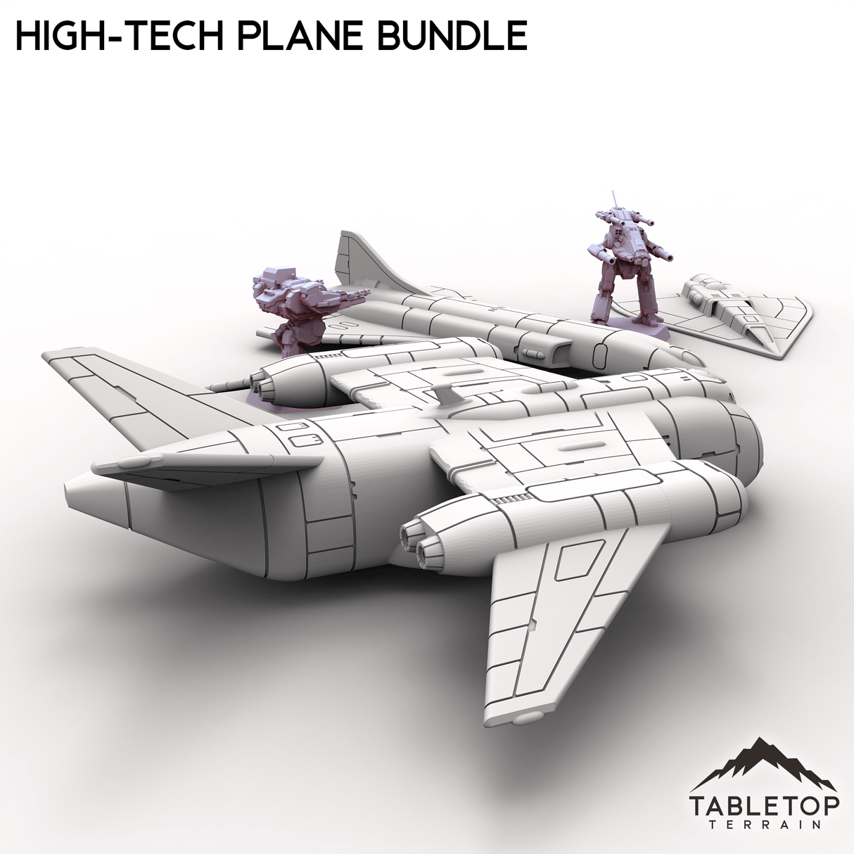 Tabletop Terrain Vehicle High-Tech Plane Bundle