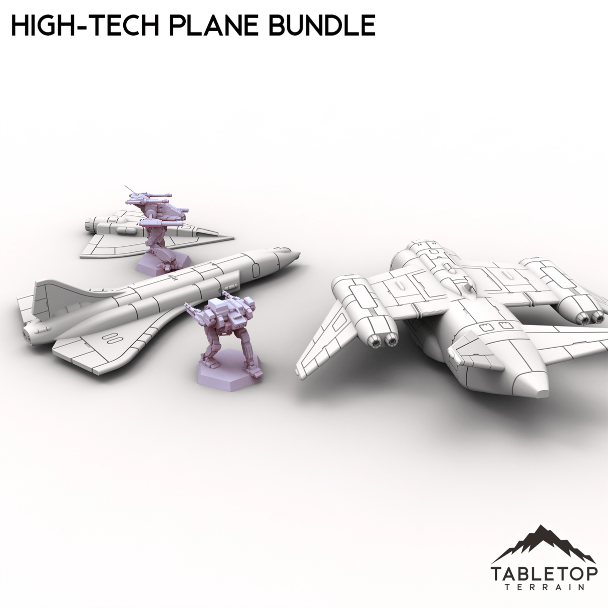 Tabletop Terrain Vehicle High-Tech Plane Bundle