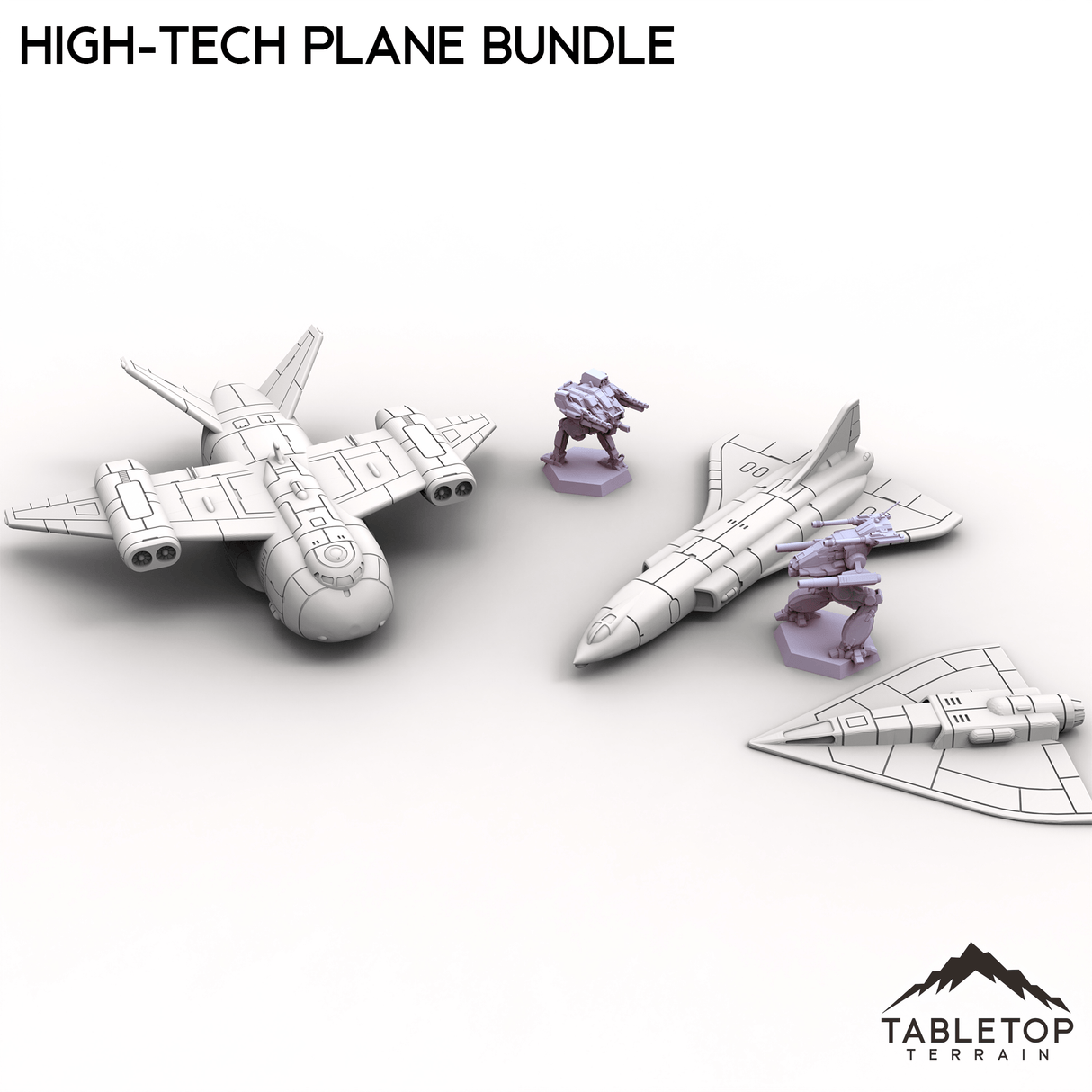 Tabletop Terrain Vehicle High-Tech Plane Bundle