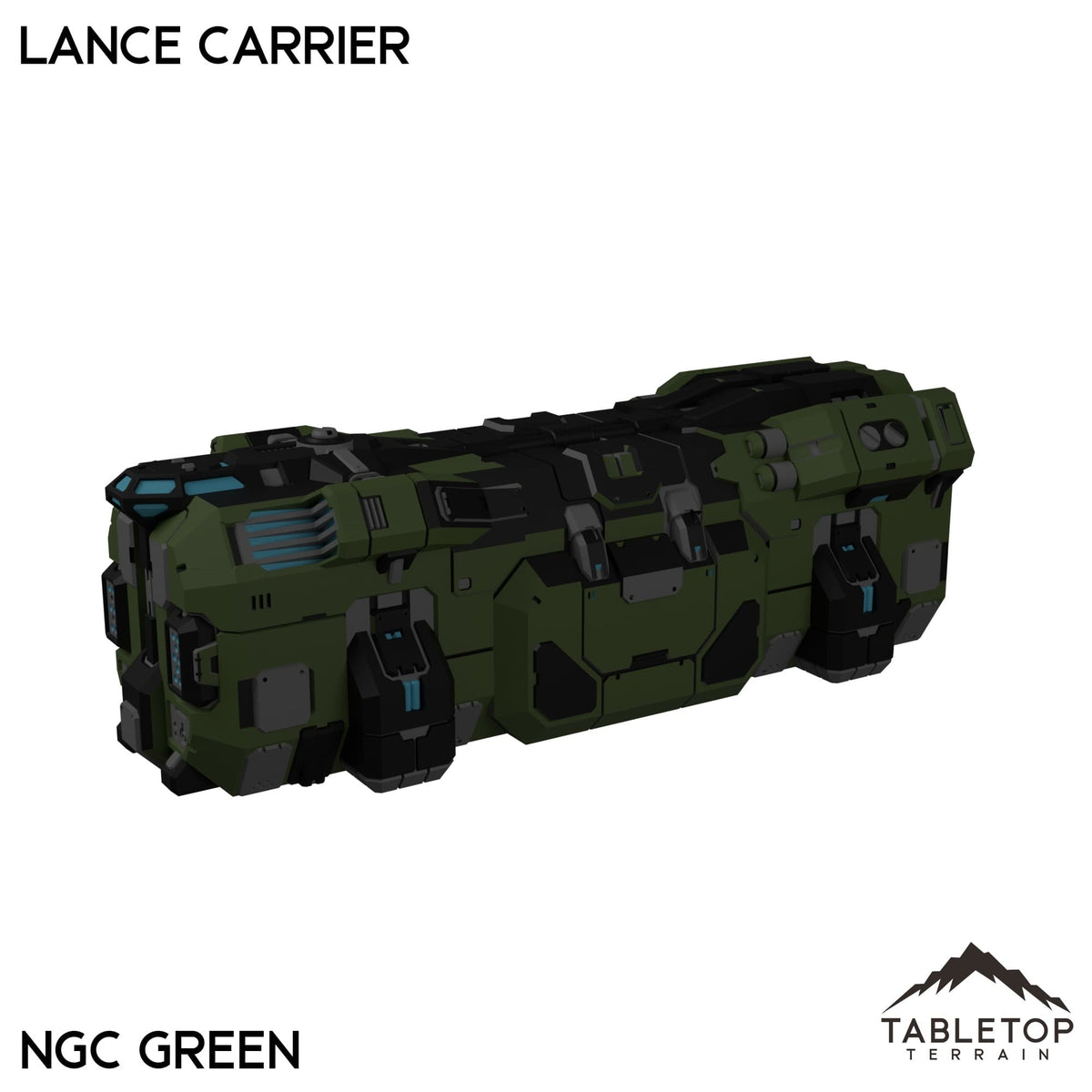 Tabletop Terrain Vehicle Lance Carrier / NextGen Color- Green Lance Carriers