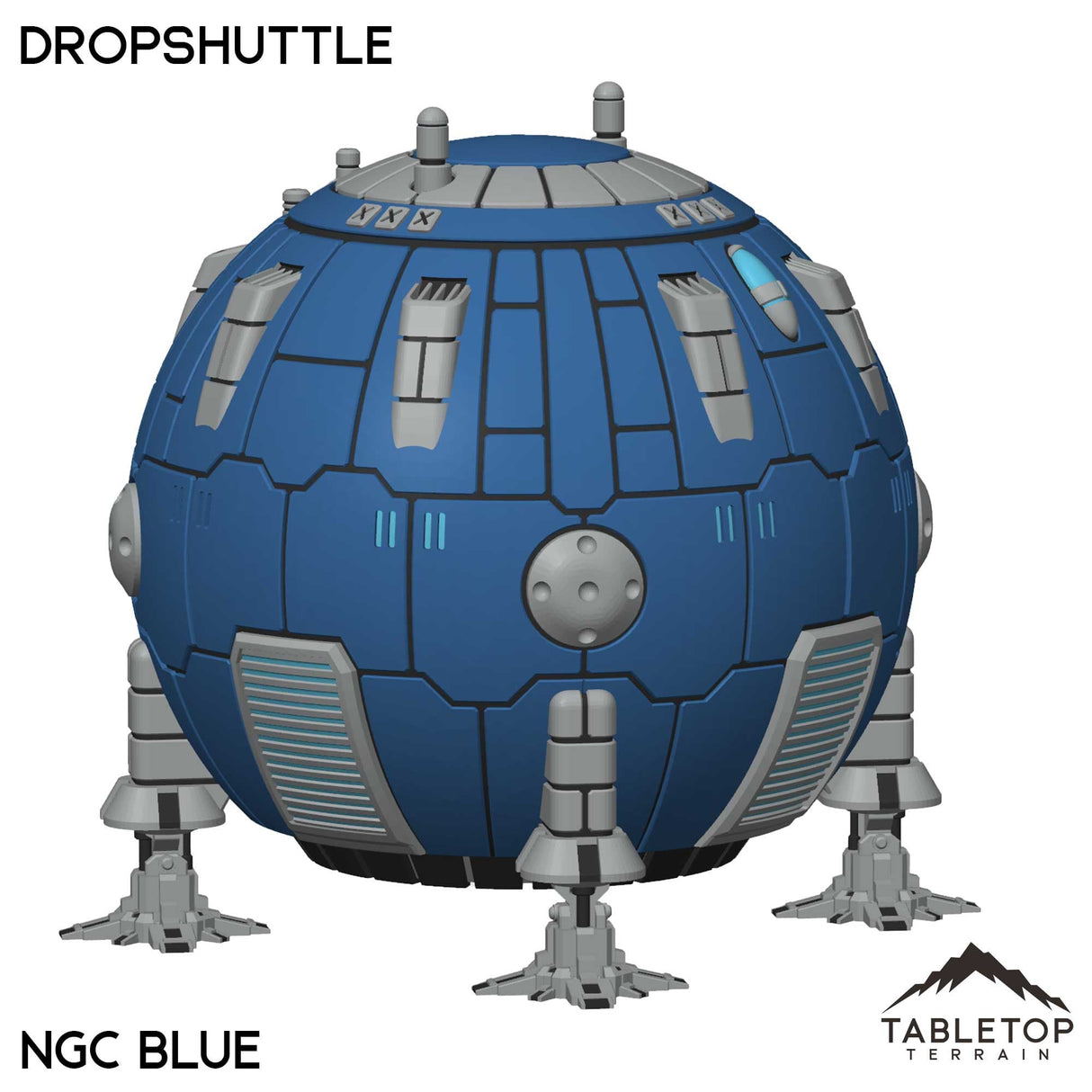Tabletop Terrain Vehicle NextGen Color- Blue Dropshuttle
