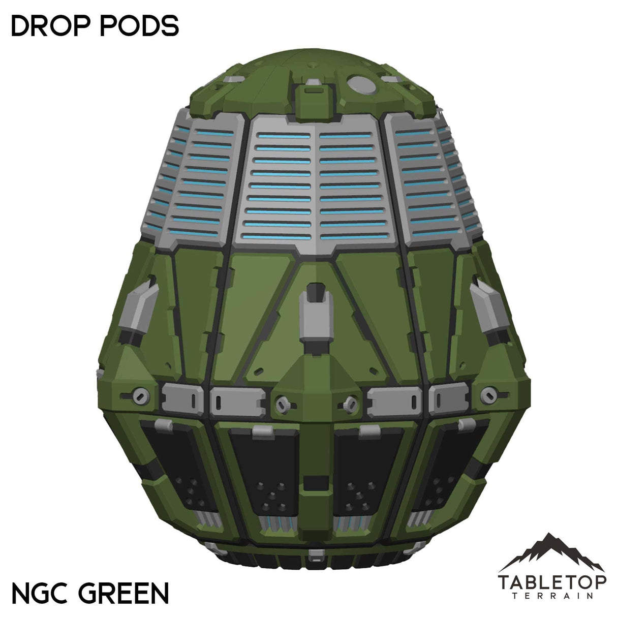 Tabletop Terrain Vehicle NextGen Color- Green Drop Pods