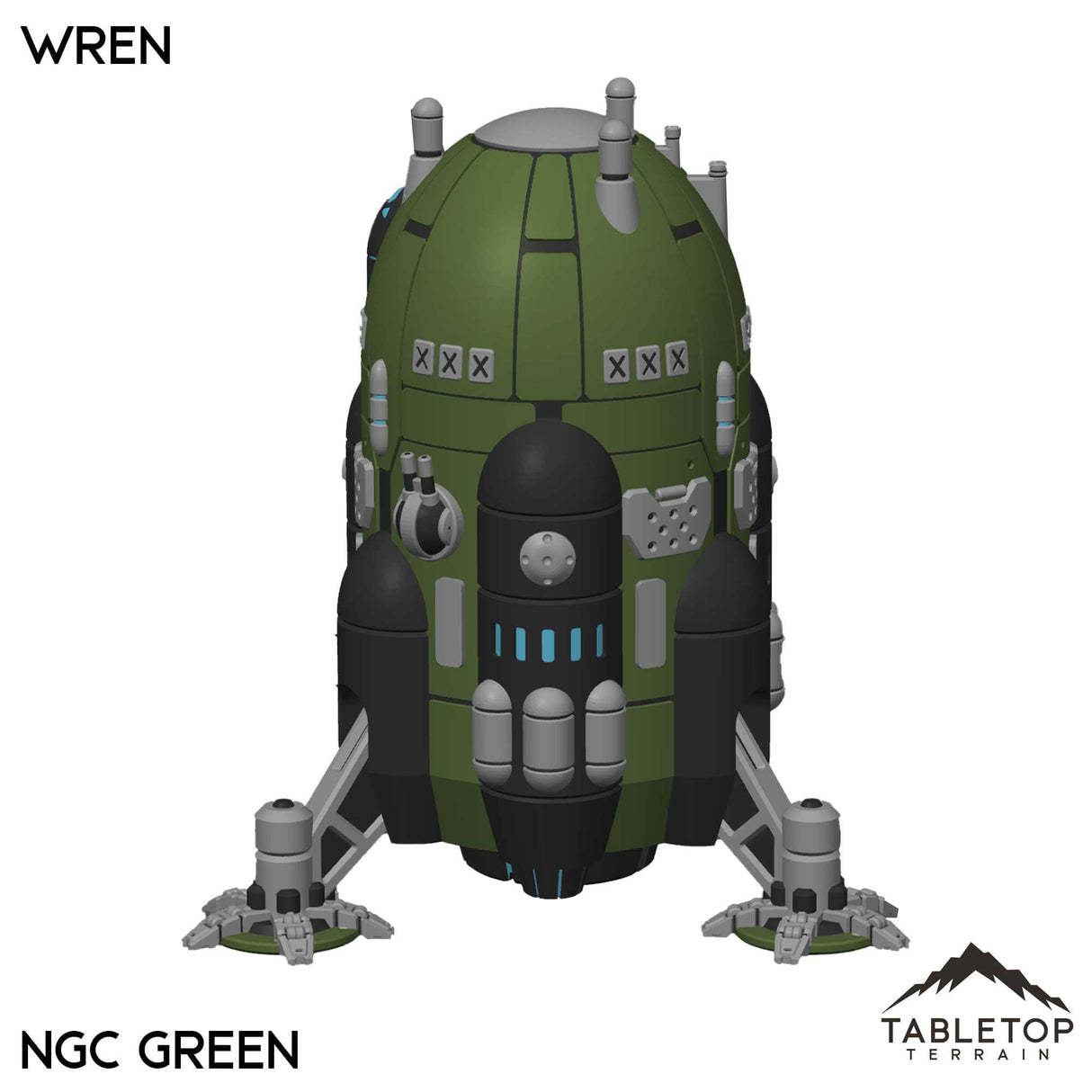 Tabletop Terrain Vehicle NextGen Color- Green Wren Light-Class Dropship