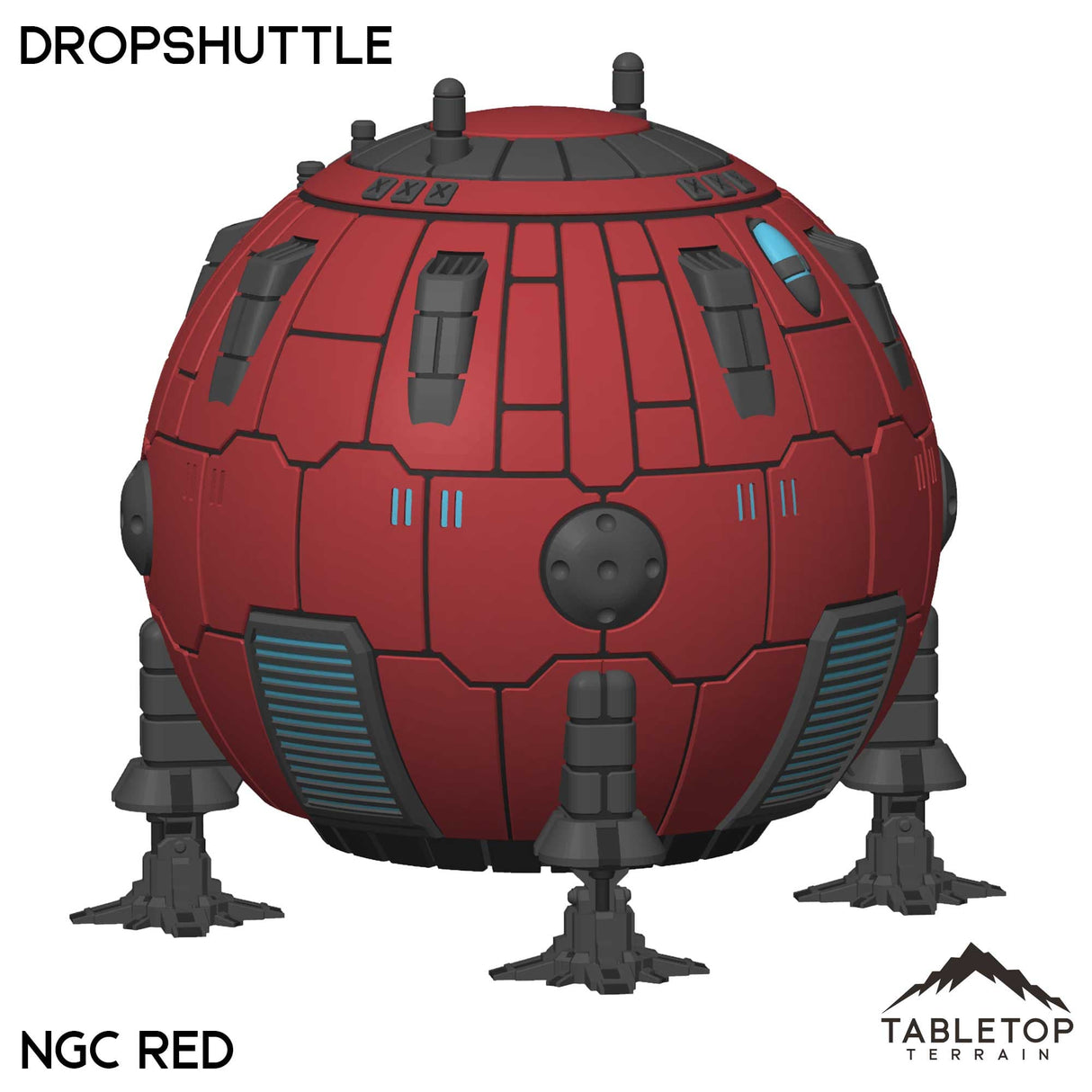 Tabletop Terrain Vehicle NextGen Color- Red Dropshuttle
