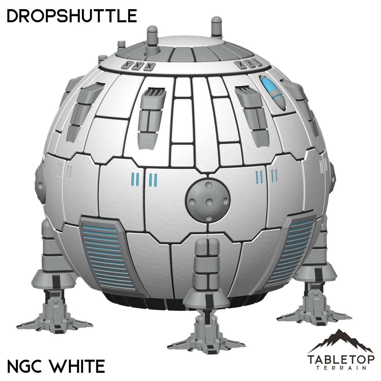 Tabletop Terrain Vehicle NextGen Color- White Dropshuttle