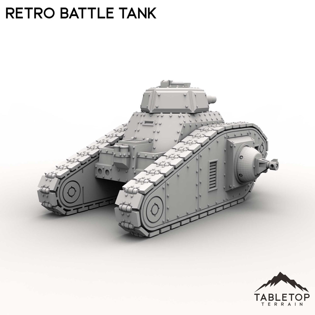 Tabletop Terrain Vehicle Retro Battle Tank