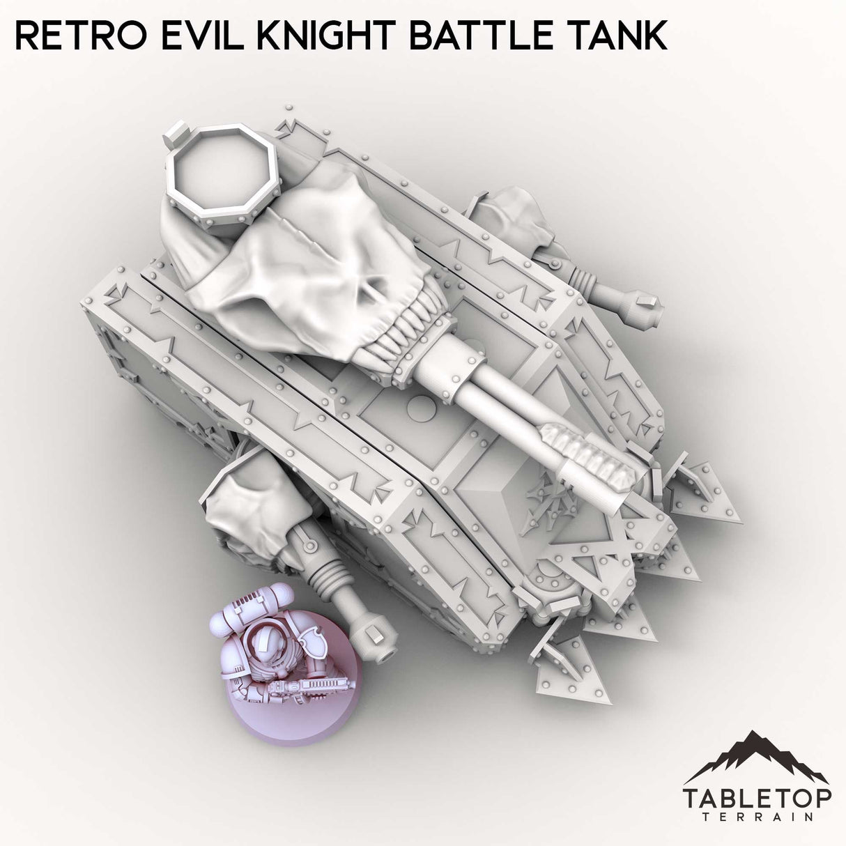 Tabletop Terrain Vehicle Retro Evil Knight Battle Tank