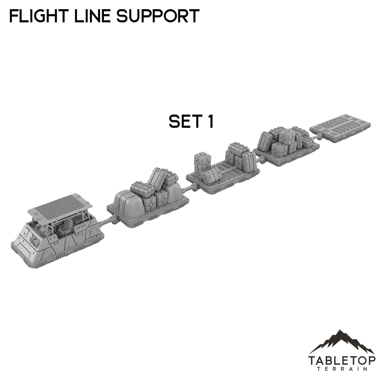 Tabletop Terrain Vehicle Set 1 Flight Line Support Cargo Trolleys