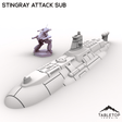 Tabletop Terrain Vehicle Stingray Attack Sub