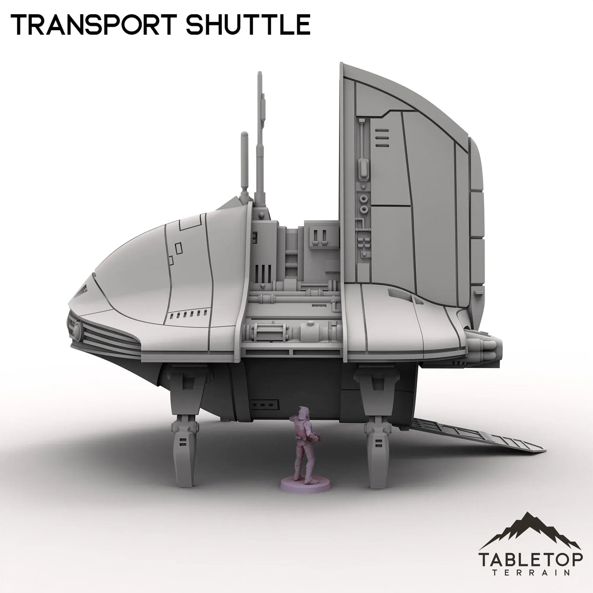 Tabletop Terrain Vehicle Transport Shuttle - To'ka Station