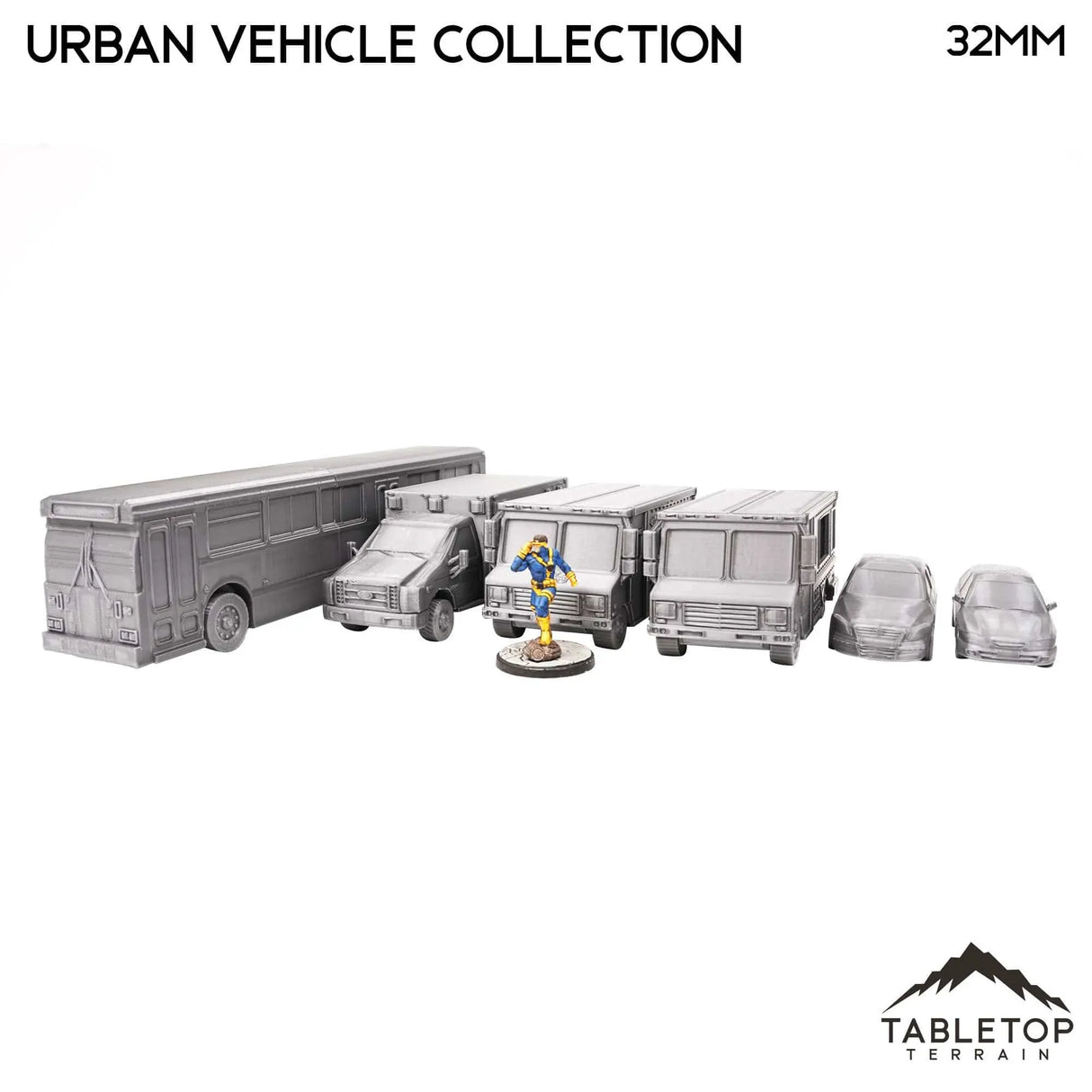 Tabletop Terrain Vehicle Urban Vehicle Collection - Marvel Crisis Protocol Vehicle Set