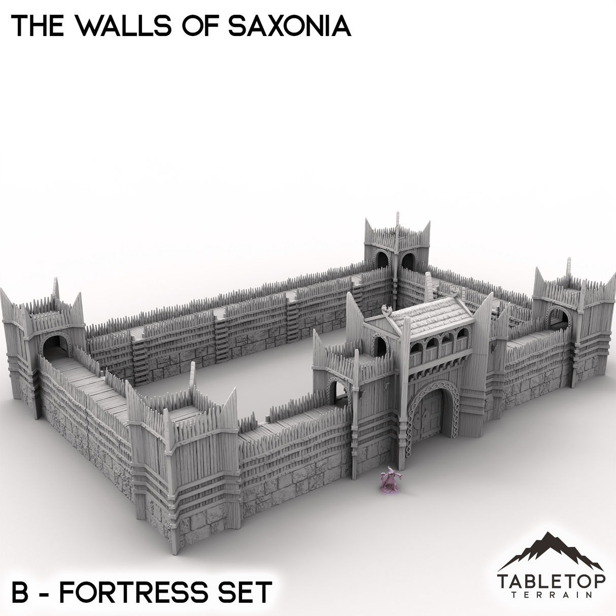 Tabletop Terrain Walls 32mm / B - Fortress Set The Walls of Saxonia - Kingdom of Saxonia