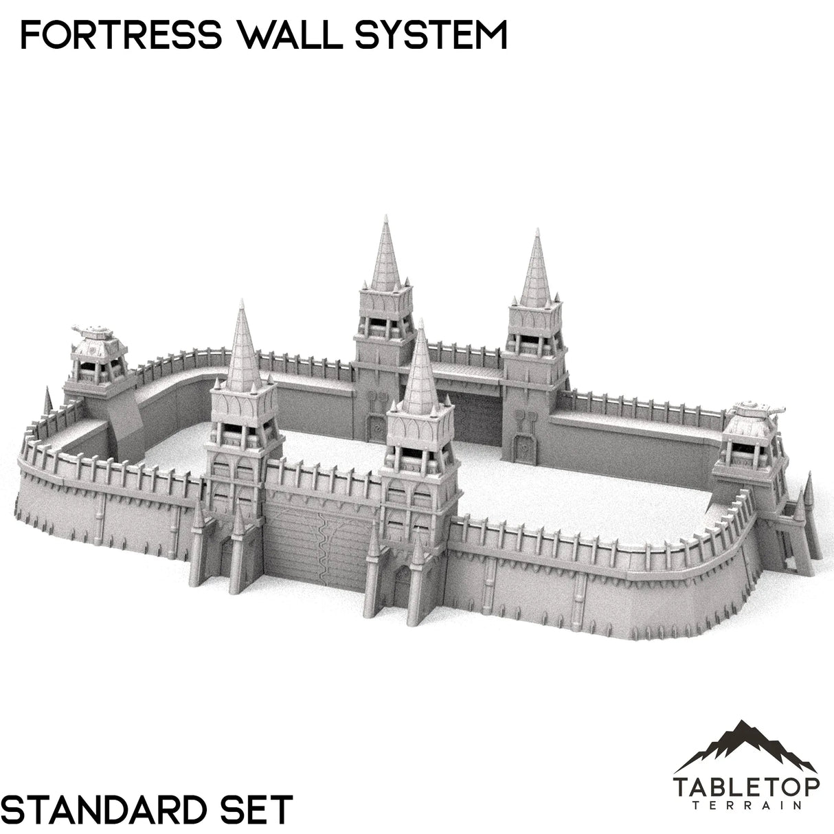 Tabletop Terrain Walls 32mm / Standard Set Apocalypse Fortress Wall System