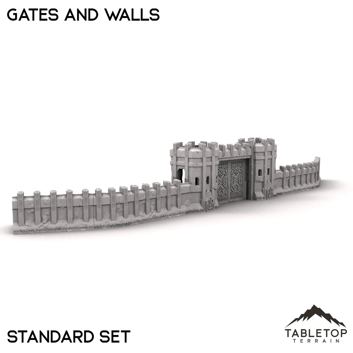 Tabletop Terrain Walls 32mm / Standard Set Gates and Walls - Kingdom of Durak Deep