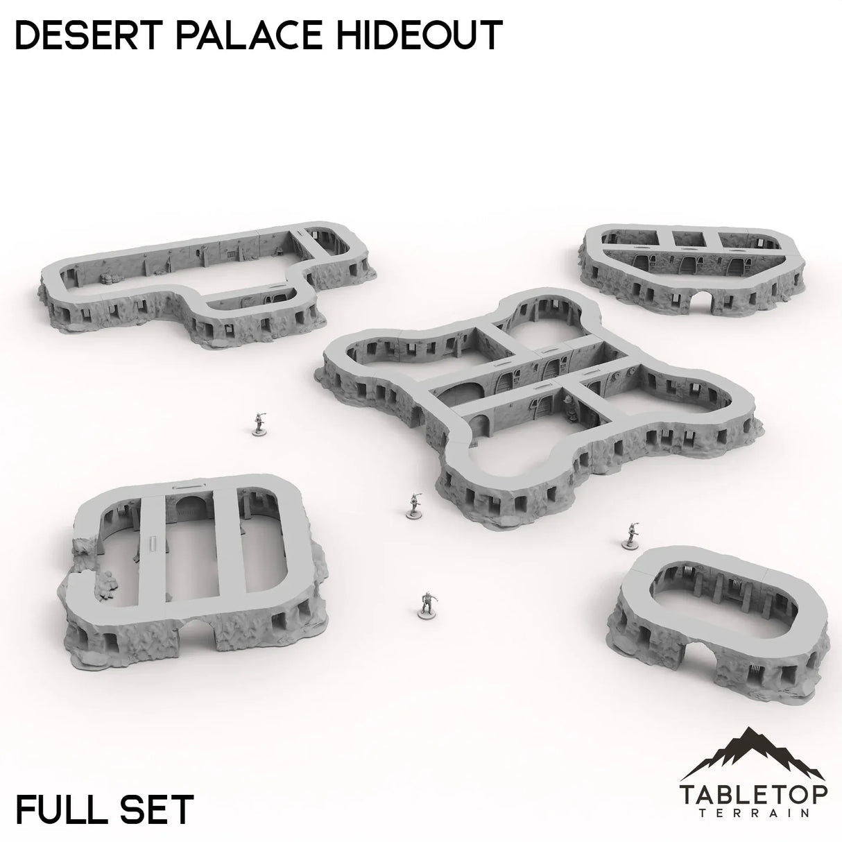 Tabletop Terrain Walls 40mm / Full Set Desert Palace Hideout