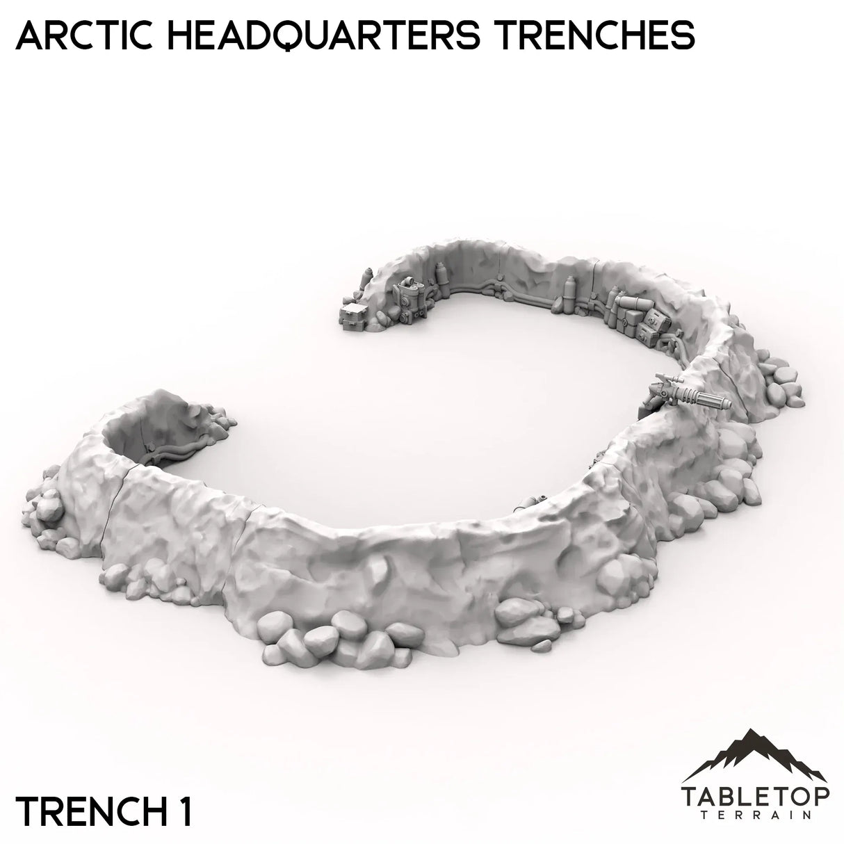 Tabletop Terrain Walls 40mm / Trench 1 Arctic Headquarters Trenches