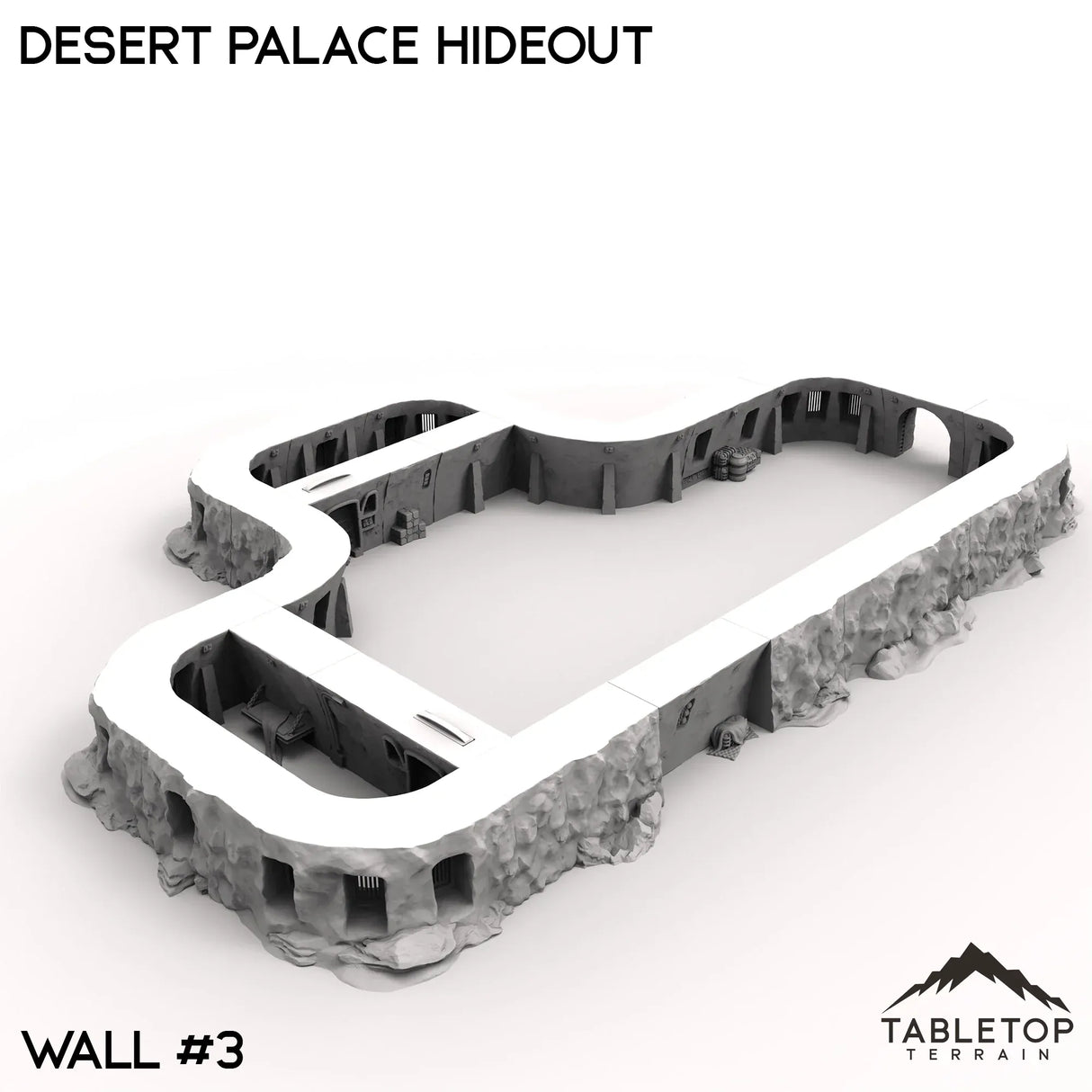 Tabletop Terrain Walls 40mm / Wall 3 Desert Palace Hideout