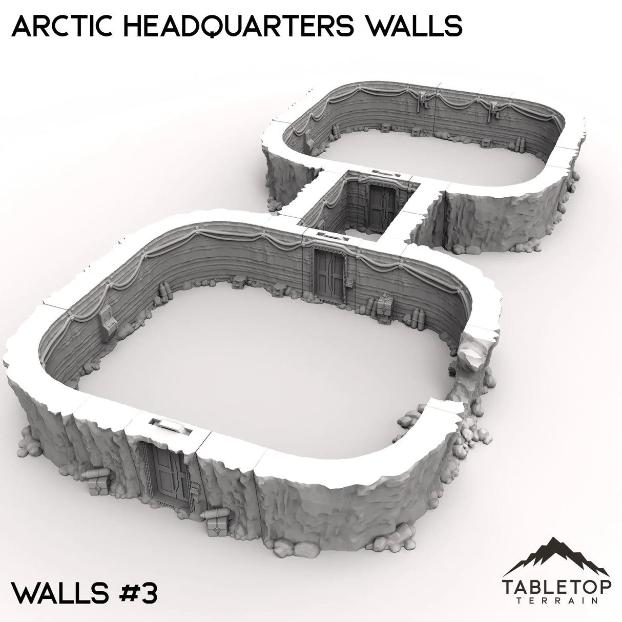 Tabletop Terrain Walls 40mm / Walls 3 Arctic Headquarters Walls