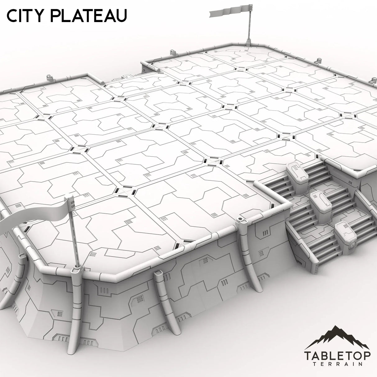 Tabletop Terrain Walls City Plateau
