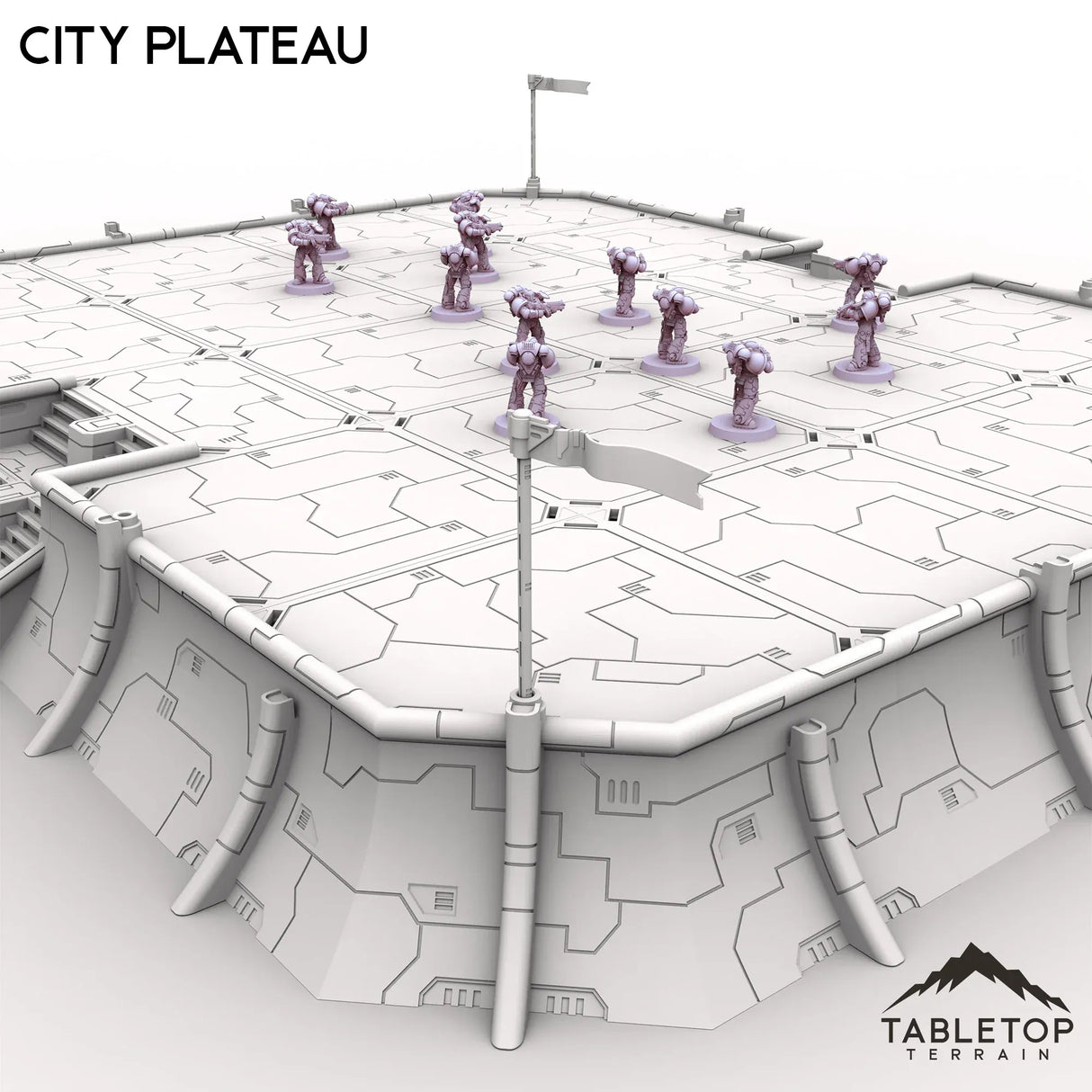 Tabletop Terrain Walls City Plateau