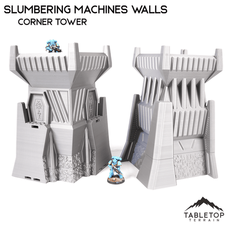 Tabletop Terrain Walls Corner Tower Slumbering Machines Walls