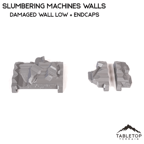 Tabletop Terrain Walls Damaged Wall Low Slumbering Machines Walls