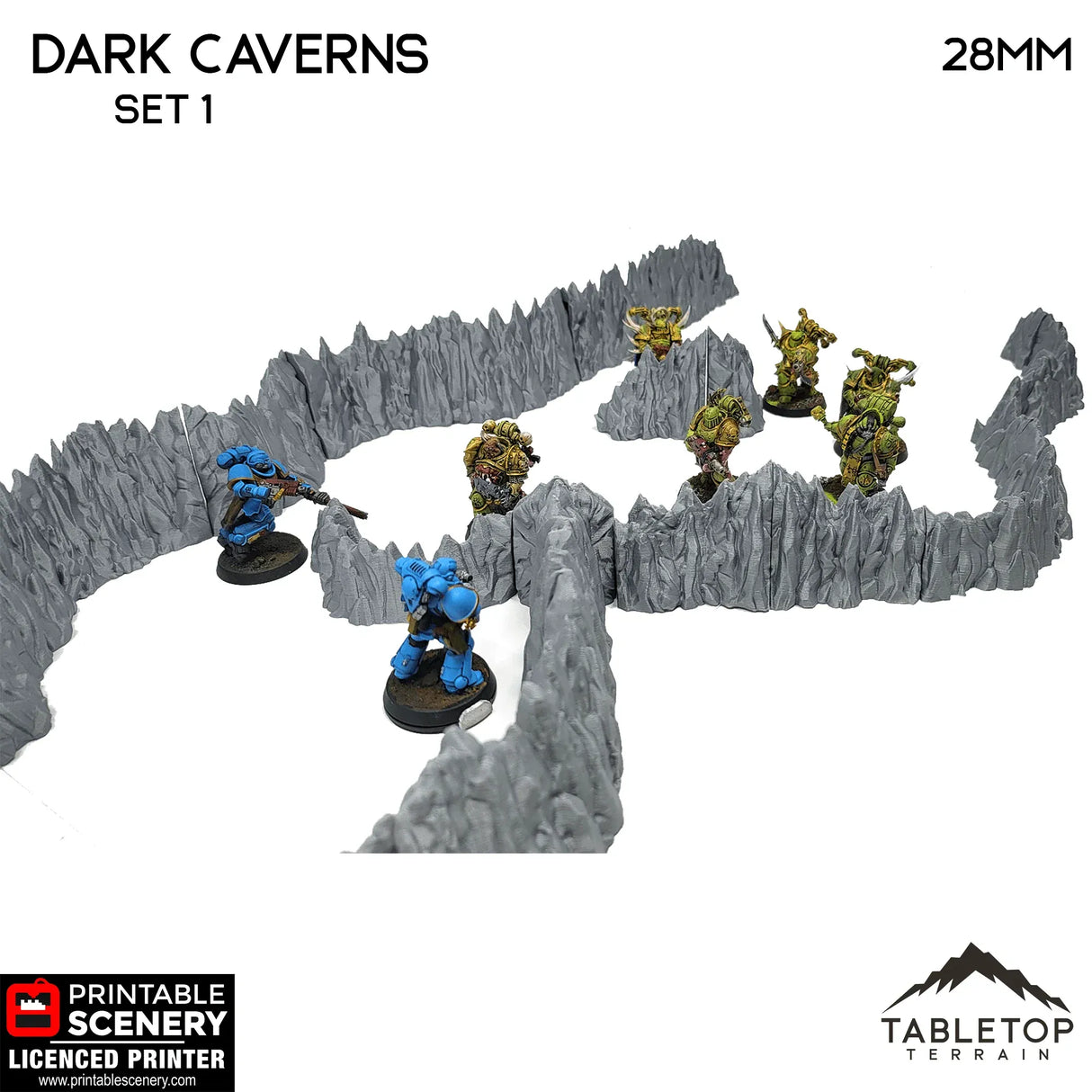 Tabletop Terrain Walls Dark Caverns - Fantasy Scatter Terrain