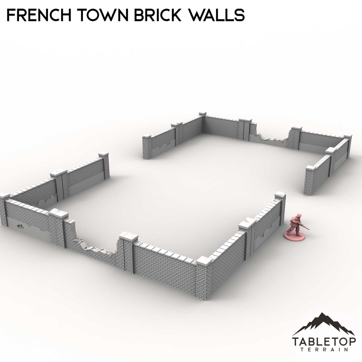 Tabletop Terrain Walls French Town Brick Walls