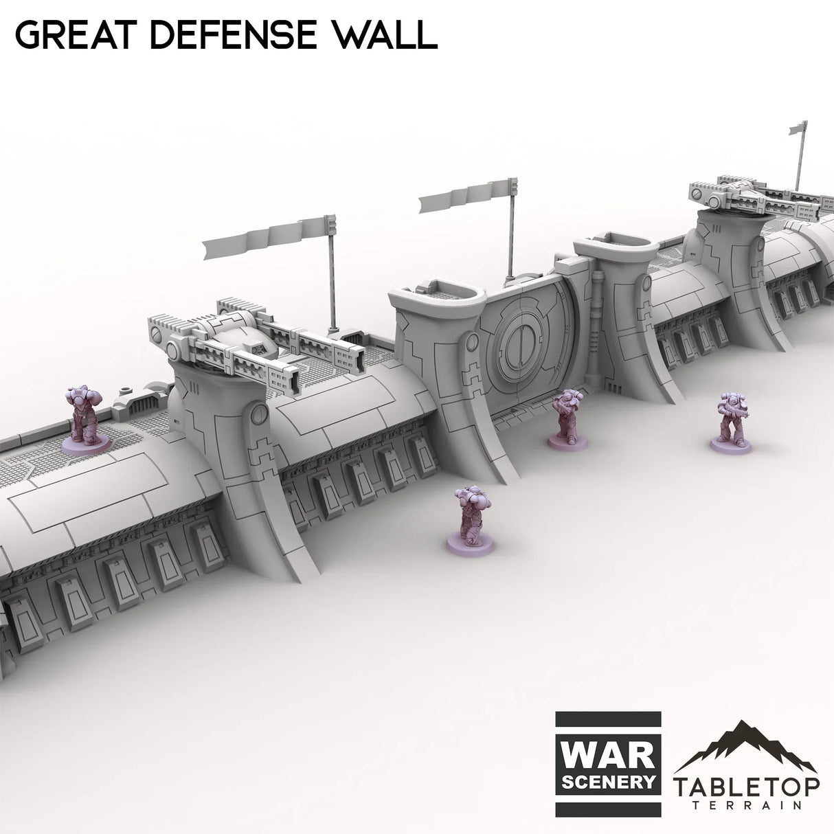 Tabletop Terrain Walls Great Defense Wall