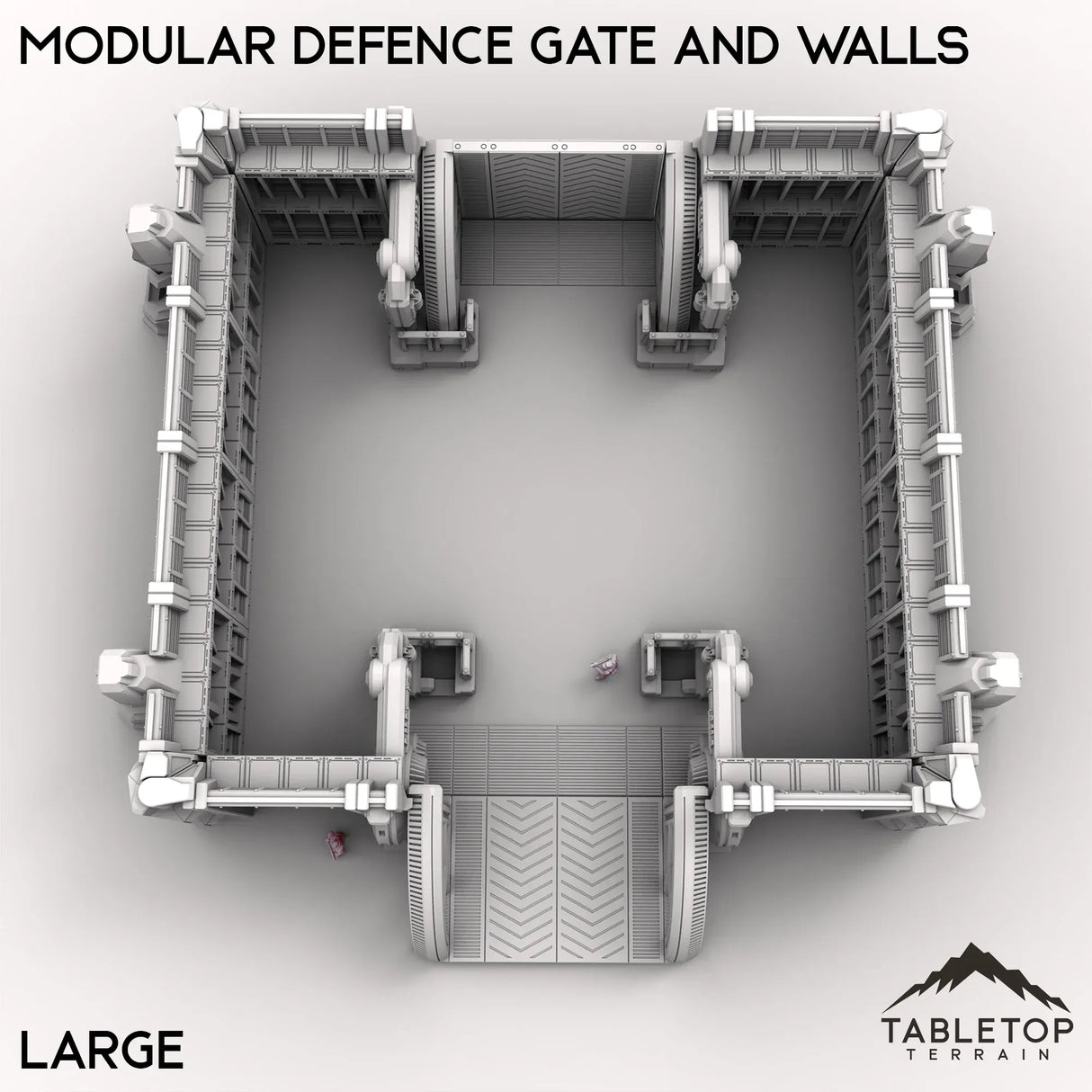 Tabletop Terrain Walls Modular Defense Gate and Walls