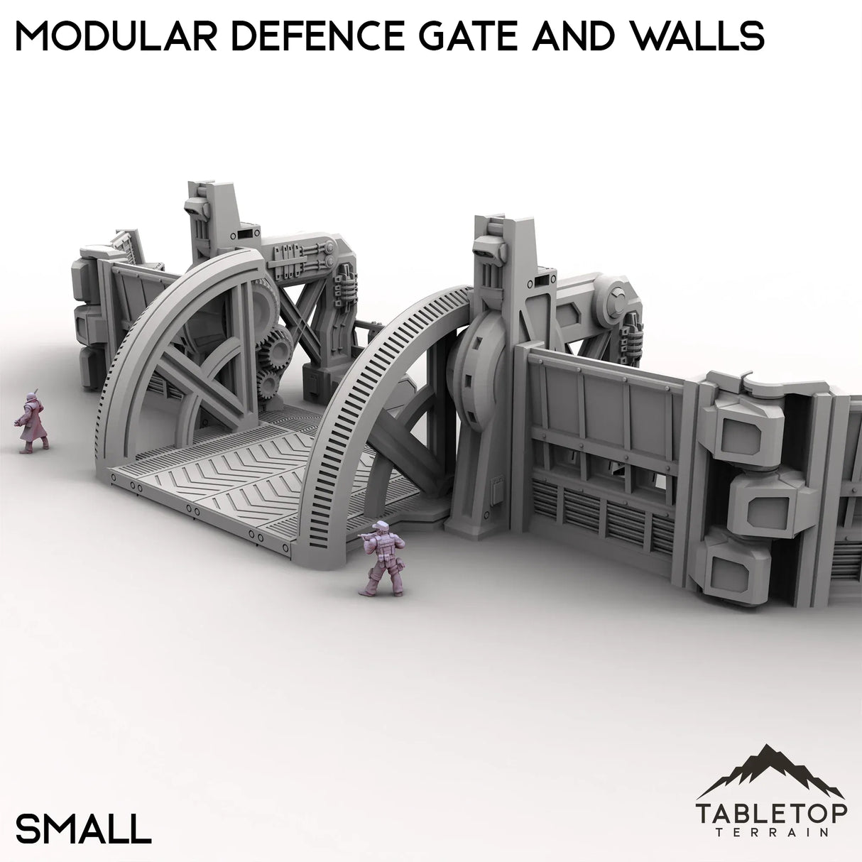 Tabletop Terrain Walls Modular Defense Gate and Walls