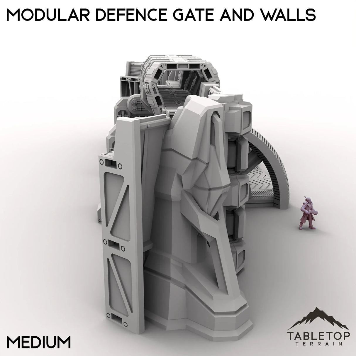 Tabletop Terrain Walls Modular Defense Gate and Walls