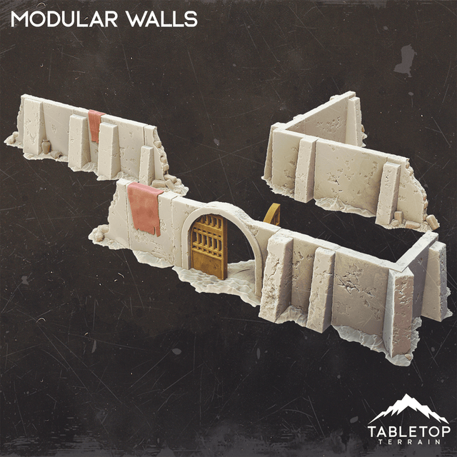 Tabletop Terrain Walls Mos Jemra Modular Walls