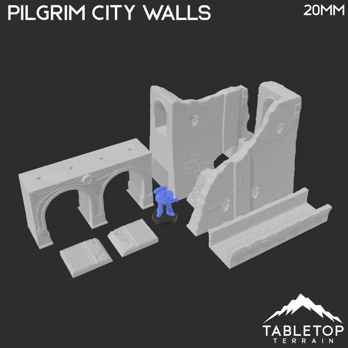 Tabletop Terrain Walls Pilgrim City Walls - Star Wars Legion Shatterpoint Wall Set