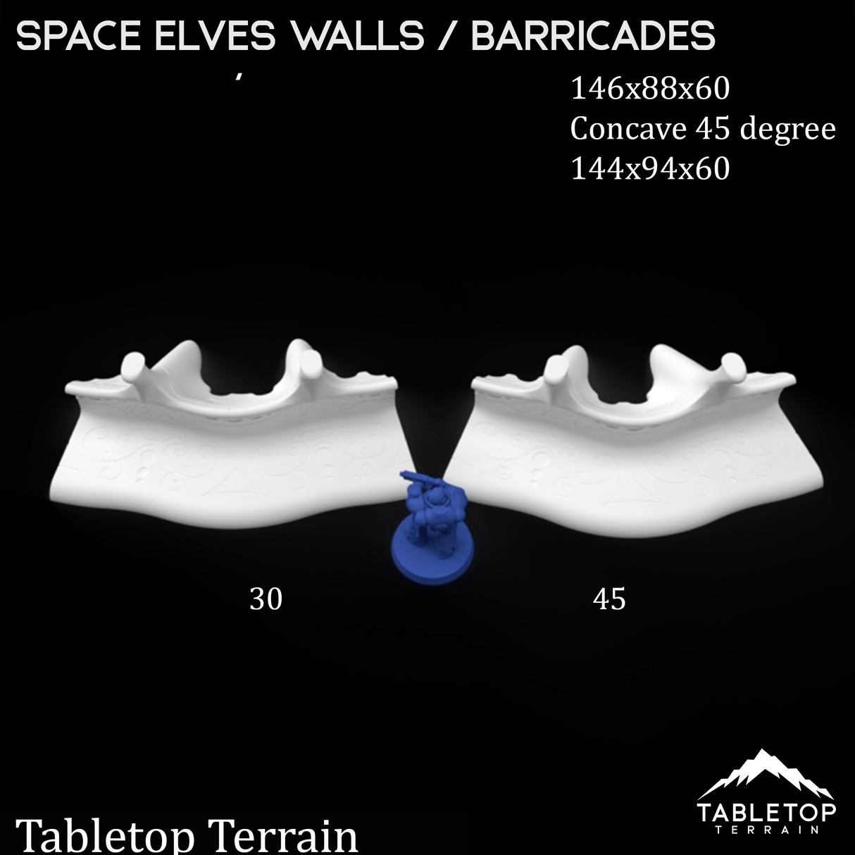 Tabletop Terrain Walls Space Elves Walls / Barricades