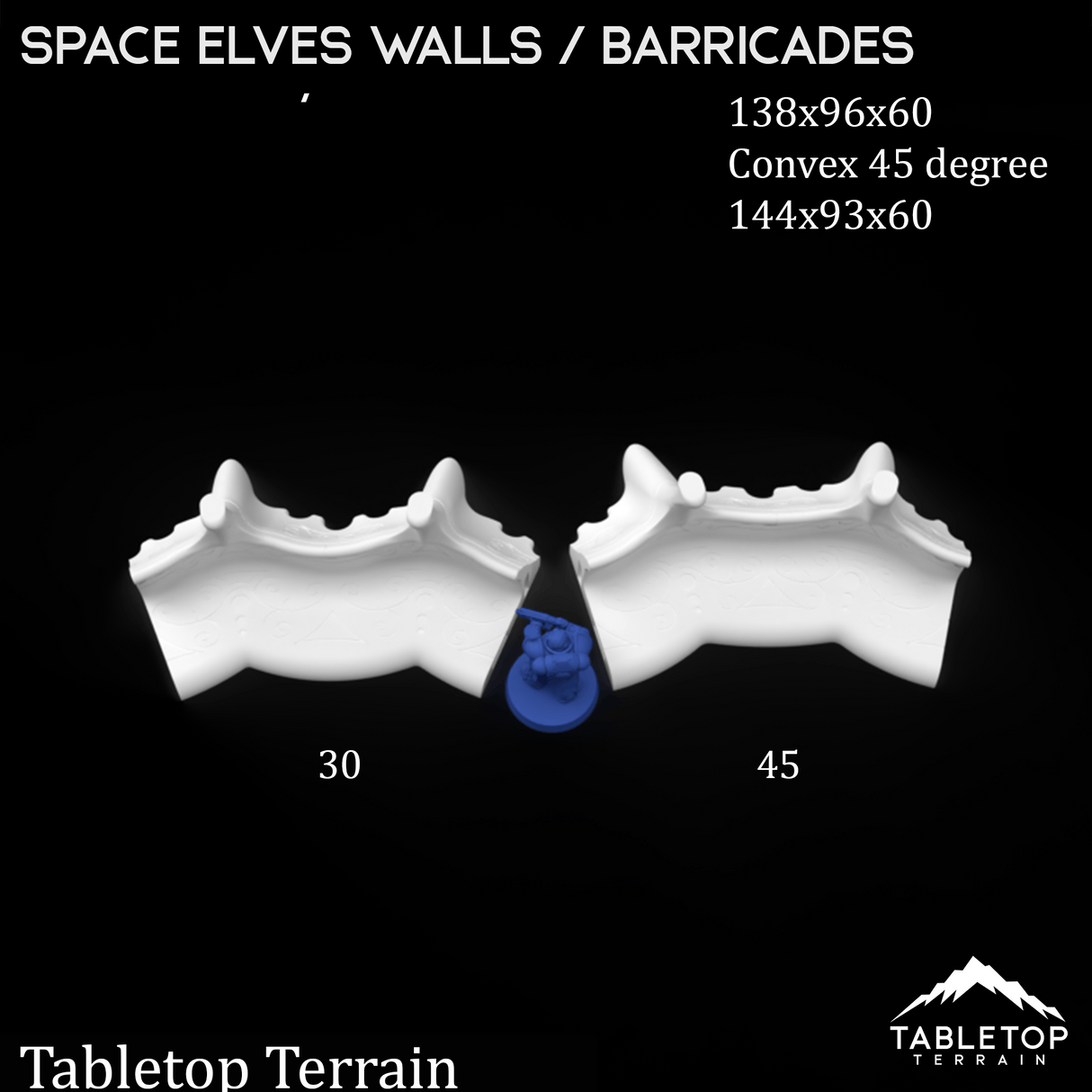 Tabletop Terrain Walls Space Elves Walls / Barricades