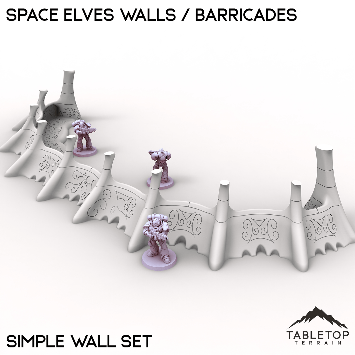 Tabletop Terrain Walls Space Elves Walls / Barricades