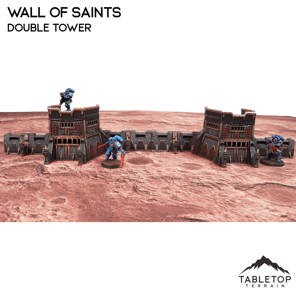 Tabletop Terrain Walls Wall of Saints Double Tower