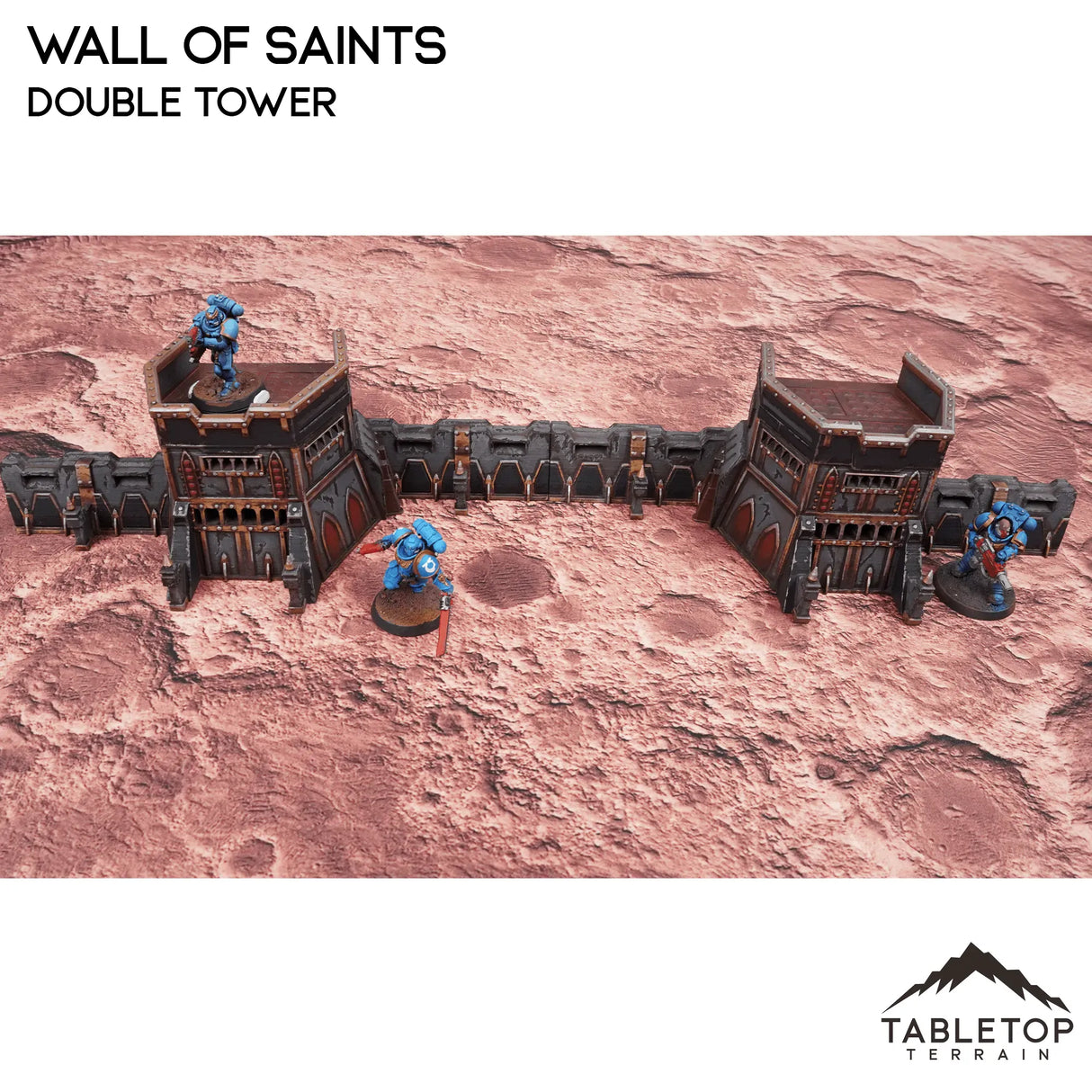 Tabletop Terrain Walls Wall of Saints Double Tower