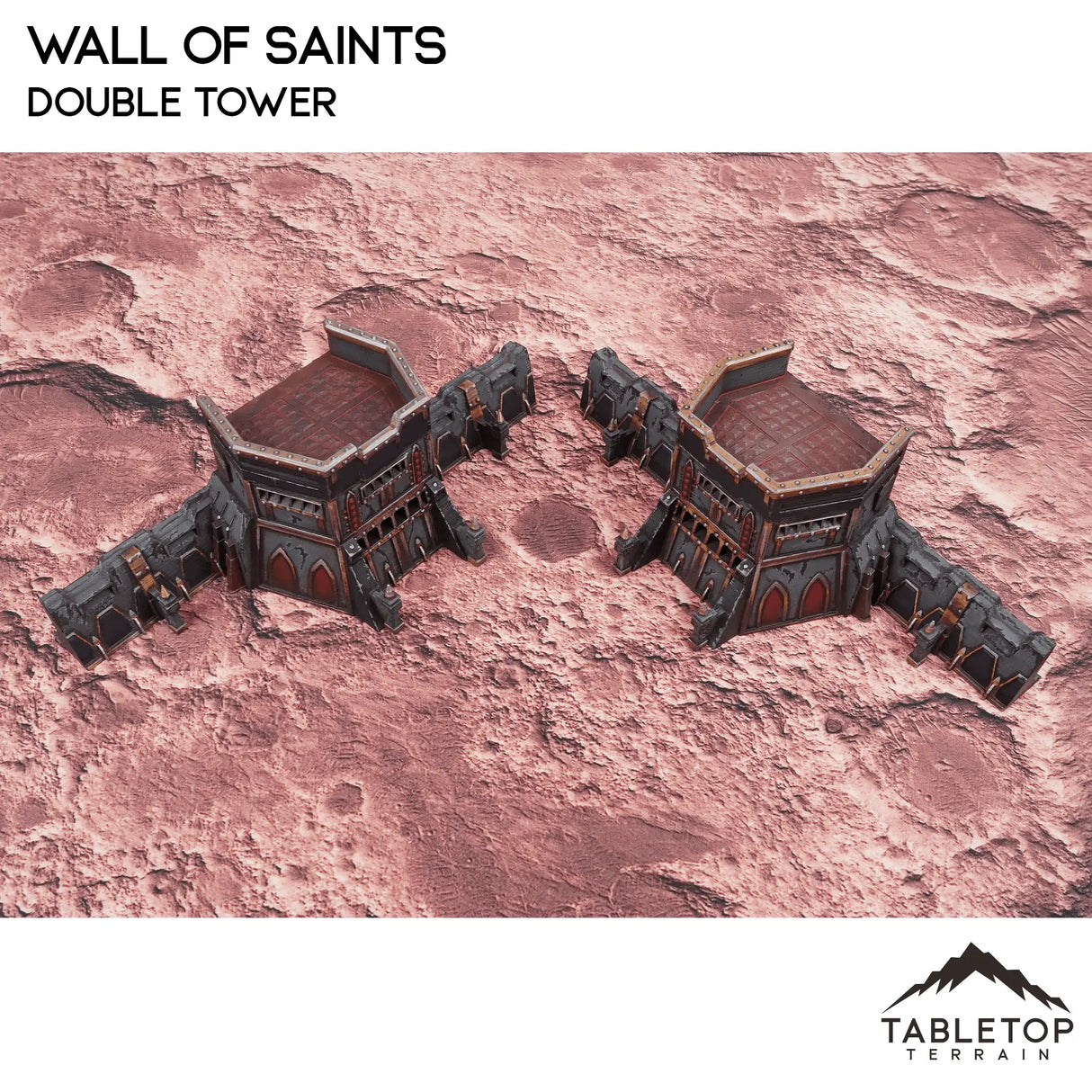 Tabletop Terrain Walls Wall of Saints Double Tower
