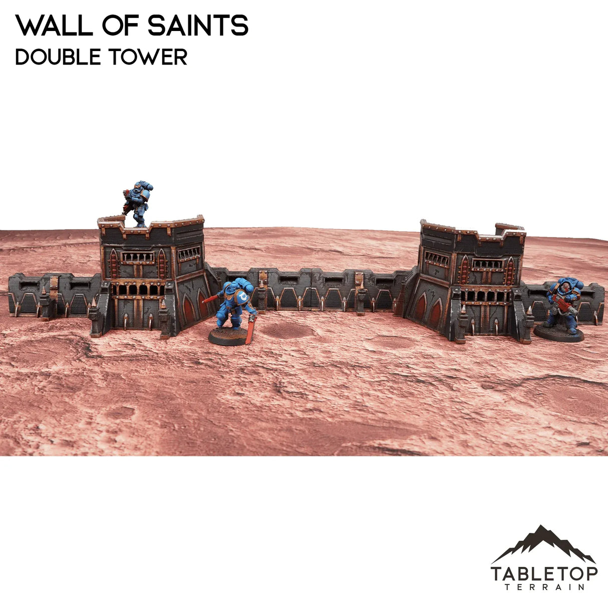 Tabletop Terrain Walls Wall of Saints Double Tower