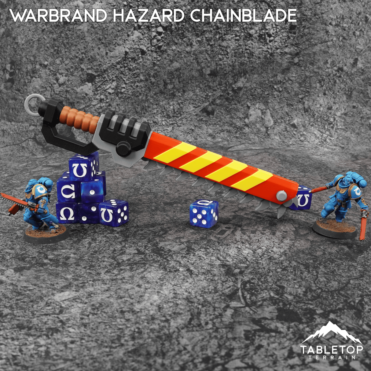 Tabletop Terrain Warbrand Hazard Chainblade Grimdark Armory - Mini Weapon Props