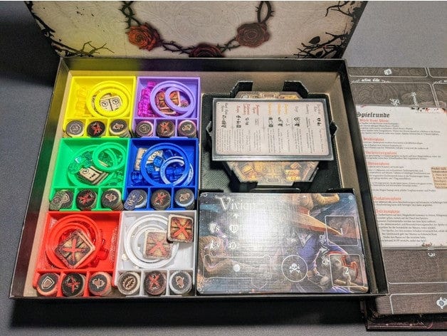 Tabletop Terrain Board Game Insert Black Rose Wars + Expansions Board Game Insert / Organizer