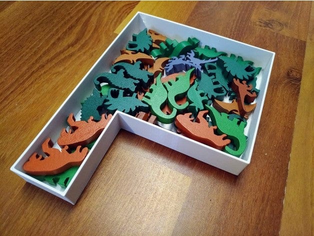 Tabletop Terrain Board Game Insert Dinogenics with Controlled Chaos Board Game Insert / Organizer