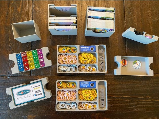 Tabletop Terrain Board Game Insert Fantastic Factories with Expansions Board Game Insert / Organizer